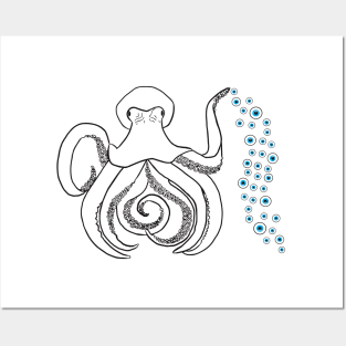 Triipy Octopus Eyeball Bae Posters and Art